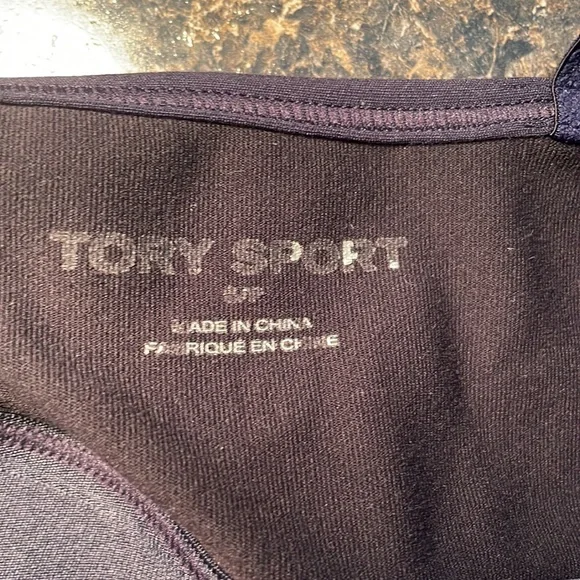 Tory Sport 2 Tone Blue Sports Bra with Adjustable Crossed Spaghetti Straps Small - Picture 8 of 9